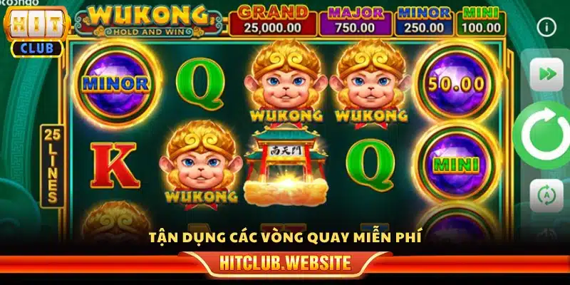 Sử dụng vòng quay miễn phí 